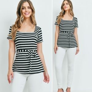 Black & White Stripe top